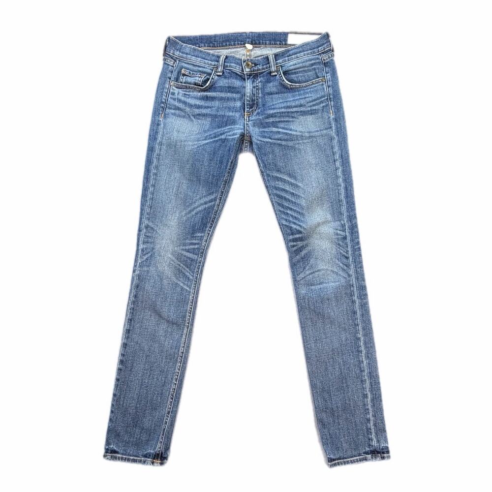 Rag & Bone The Dre Low Rise Medium Wash Slim Boyfriend Ankle Basic Denim Jeans